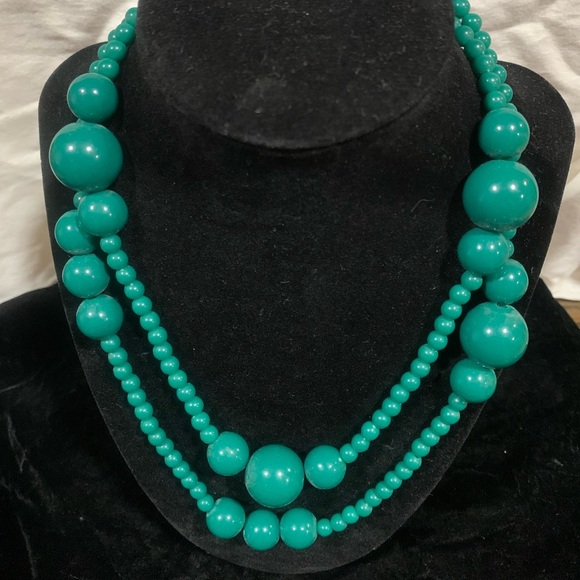 Colorful 80’s style beaded necklace - Picture 3 of 5